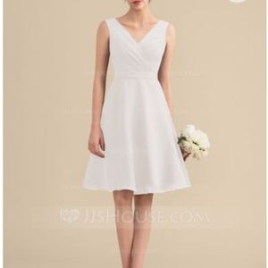 White/Ivory Chiffon Cocktail Dress